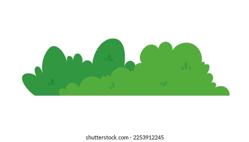 natural green grass bushes decorate environmental ecology cartoon scene