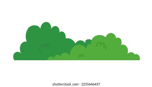 natural green grass bushes decorate environmental ecology cartoon scene