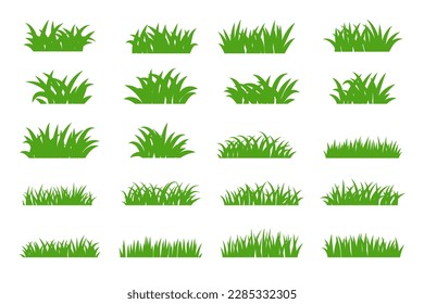 natural green grass bushes decorate environmental ecology cartoon scene