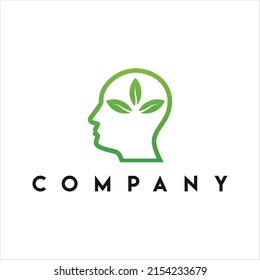 Natural Green Idea Logo. Vector Design