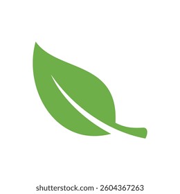 Natural Green Leaf Icon Vector Template