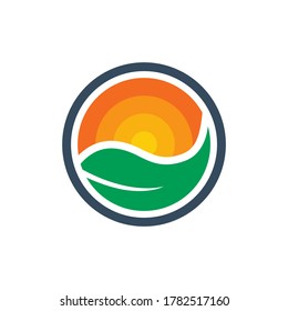diseño del logotipo de la hoja verde natural