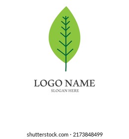 Natural green leaf logo. Logo design in modern style.Logo for health and care.