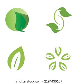 natural green leaf logo icon