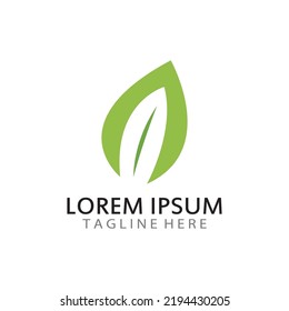 natural green leaf logo icon