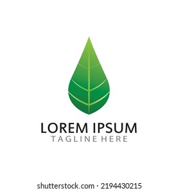 natural green leaf logo icon
