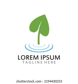 icono del logotipo de la hoja verde natural