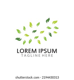 natural green leaf logo icon
