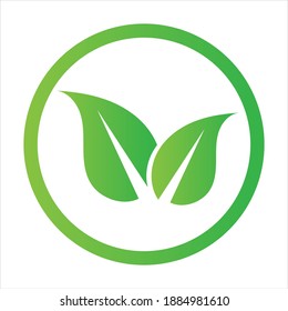 natural green leaf logo vector