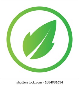 vector de logotipo de hoja verde natural