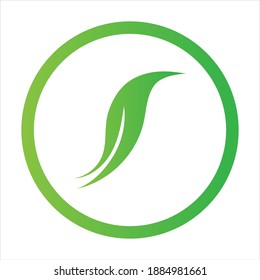 natural green leaf logo vector
