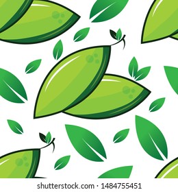 natural green leaf vector illustration, wallpaper design.