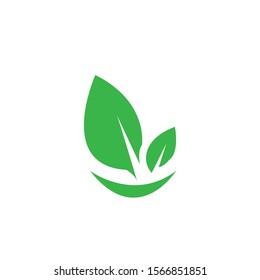 natural green leaf vector logo