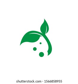 natural green leaf vector logo