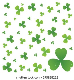 Natural green leaves background poster print vector illustration