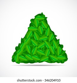 Natural Green Leaves Background. Vector Illustration EPS10