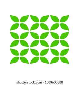 Natural green leaves border. Vector illustration eps10