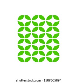 Natural green leaves border. Vector illustration eps10