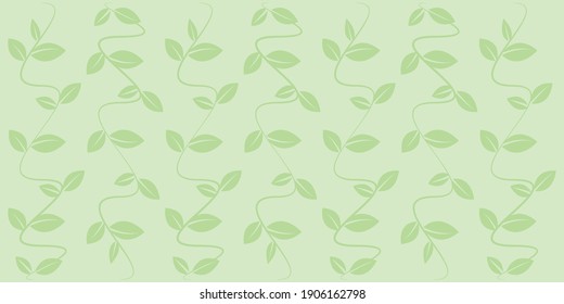 Natural green leaves pattern for design. Spring concept green leaves background. Vector illustration.