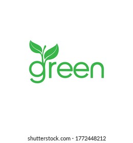 Natural green logo design vector template. Leaf icon