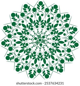 Natural Green Mandala. This could be used as a design.