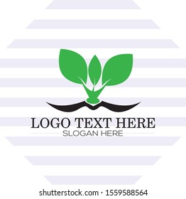 natural green plant branch logo design template (natural logo)