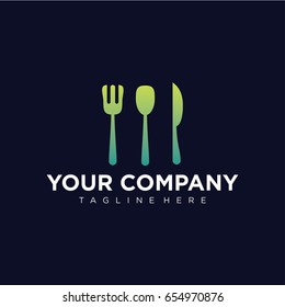 Natural Green Restaurant Logo Template Design