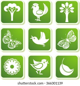 Natural green set