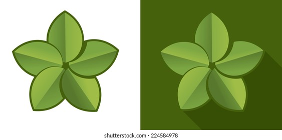 natural green sheets logo design. simple gradients only, no gradient mesh.