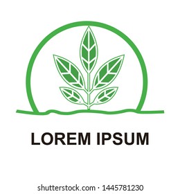 natural green vector logo design