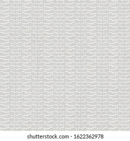 Natural grey french woven linen texture background. Vintage printed wave stripe line seamless pattern. Organic close up weave fabric wallpaper. Ecru japanese zakka lacy striped cloth all over print