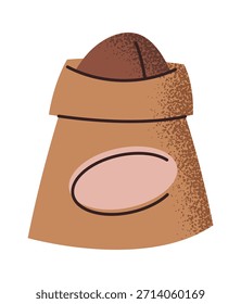 Natürlicher gemahlener Kaffee in der Tasche