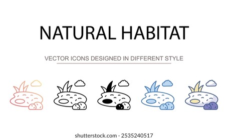 Natural Habitat icon design with white background stock illustration