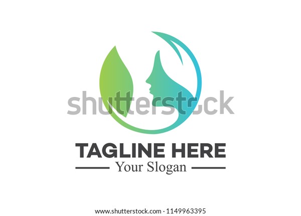 Natural Hair Treatment Logo Stock Vector Royalty Free 1149963395
