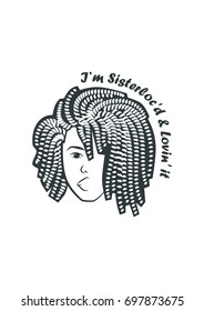 Natural hair vector illustration