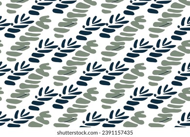 Natural hand drawn khaki seamless pattern. drawing with abstract shapes, strokes. Simple illustrated modern style. Vector art banner ot seamless pattern.