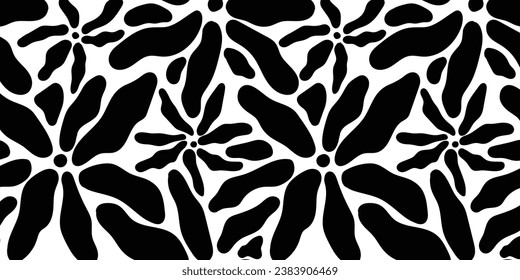 Diseño de patrones naturales dibujados a mano con rama de hojas, flor. Estilo contemporáneo simple ilustrado Diseño para tela, impresión, cubierta, banner, papel pintado.