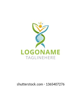 Natural Happy DNA Logo Design