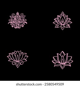 natural harmony visual representation of simplicity and balance in lotus flower logo art