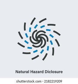 Natural hazard disclosure linear vector icon. Isolated outline symbol of storm warning
