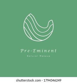 Natural heakthy logo of pure herbal makeup