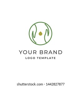 Natural Healing Illustrations Logo Template