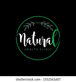 Natural Health Clinic Logo Illustration EPS 10