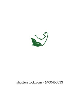 natural health fitness logo design vector