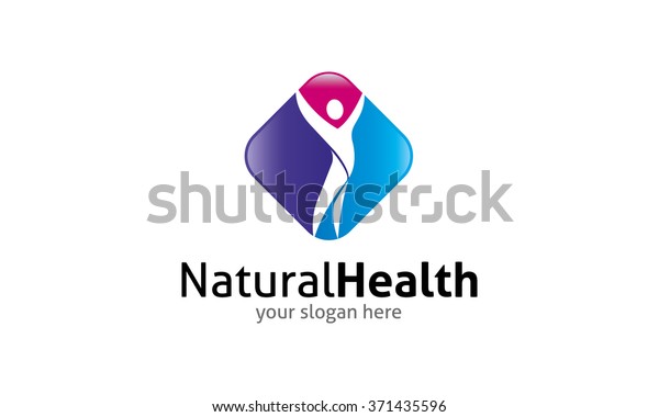 Natural Health Logo Stock Vector (Royalty Free) 371435596