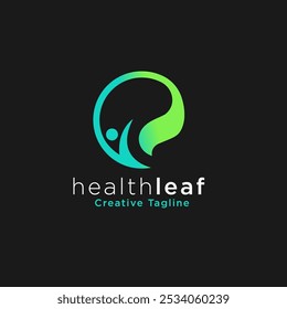 Logotipo de salud y bienestar natural. El logotipo es adecuado para aquellas empresas que trabajan en el campo de la salud médica, la nutrición, la aptitud, la vida orgánica y otros.