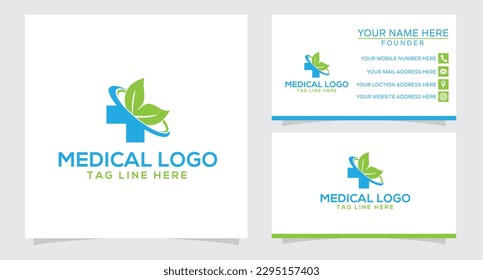 Natural Healthcare Icon Medical Pharmacy Logo. Heart and Hand with a cross sign inside. Vector Logo Design Template Element