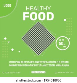 Natural healthy Food Flyer design template