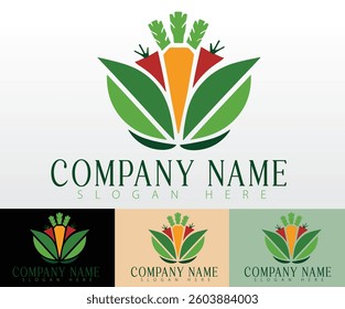 A natural and healthy lifestyle logo incorporating fresh food elements.