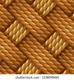 Natural Hemp Fiber Sisal Rope, Manila Rope ,Jute Rope weaving pattern wicker background vector illustration